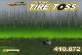 タイヤを遠くに飛ばすゲーム